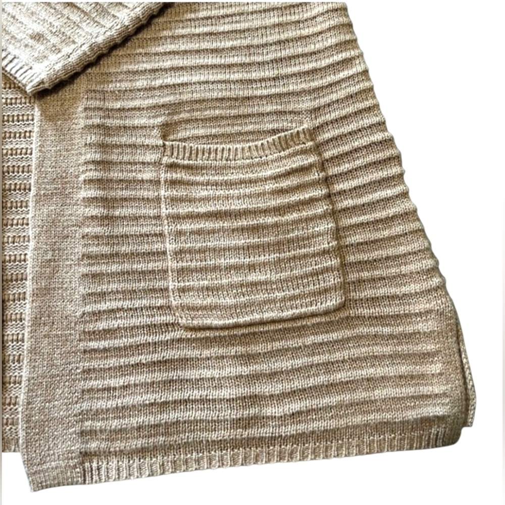 Apt. 9 Long Open-Front Ribbed Cardigan Camel Tan - Picture 3 of 7